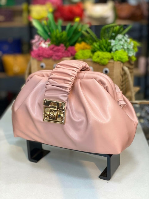 Ruched Clip Mini Bag