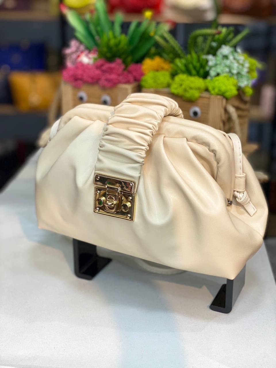 Ruched Clip Mini Bag