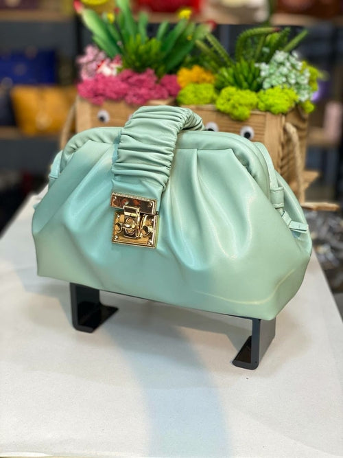 Ruched Clip Mini Bag