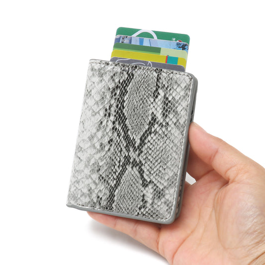 VEGAN Skin Leather Wallet I Grey