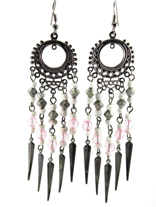 Pretty in Pink Chandelier Earrings