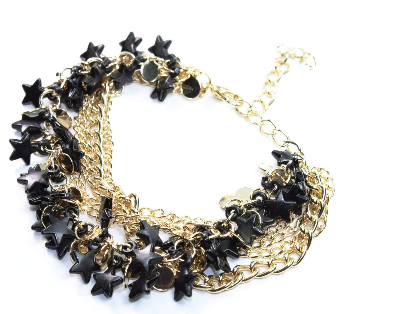 Three Tier Star Charm Bracelet