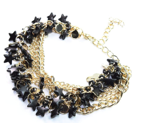 Three Tier Star Charm Bracelet