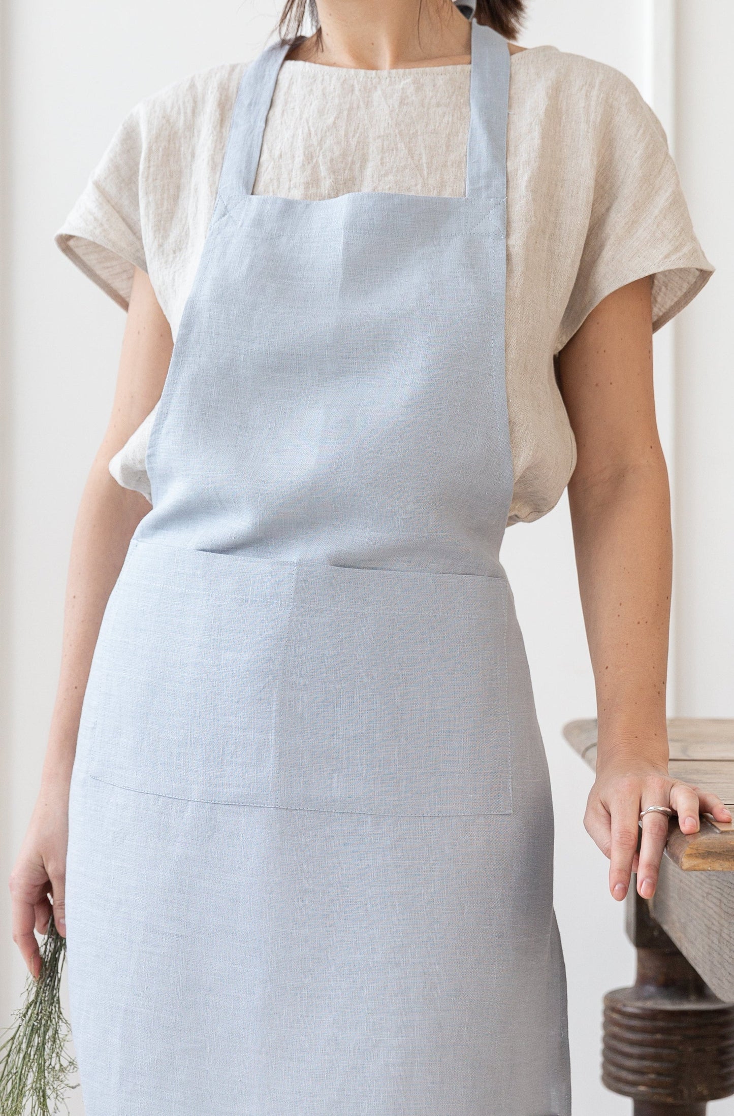 Natural Light  linen apron