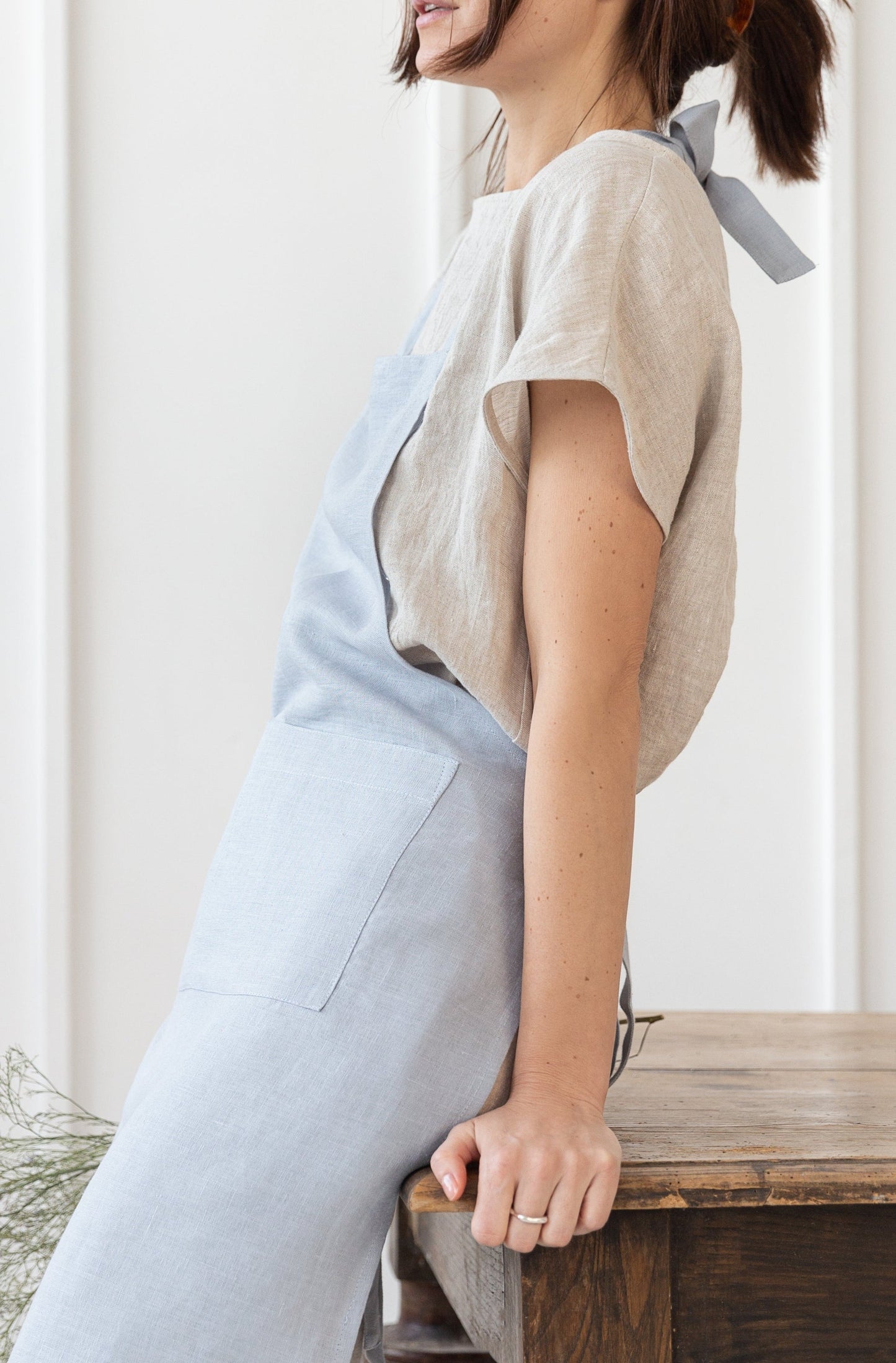 Natural Light  linen apron
