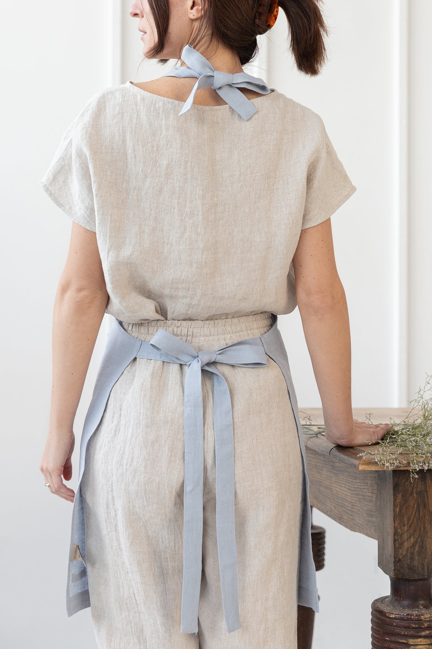 Natural Light  linen apron