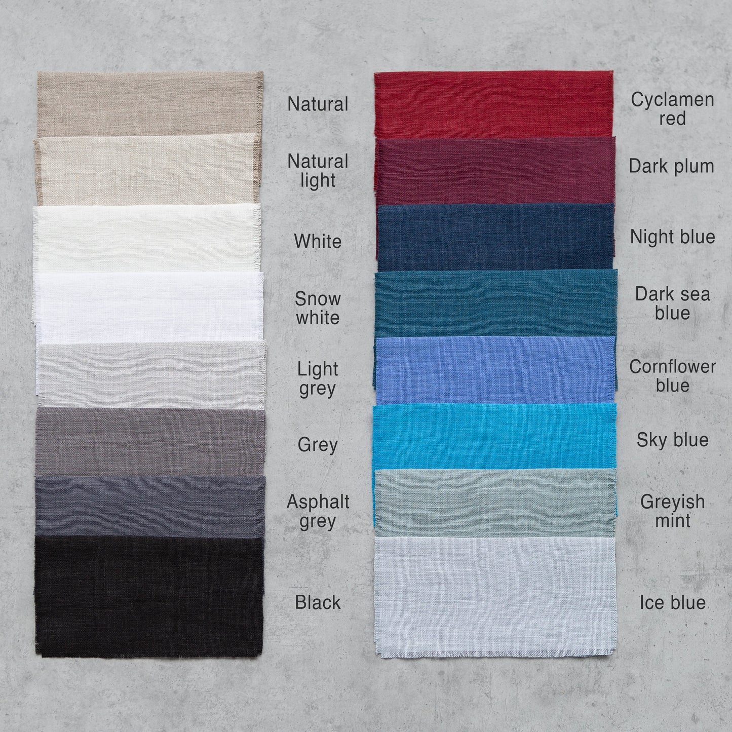 Natural linen curtain with blackout, tabs