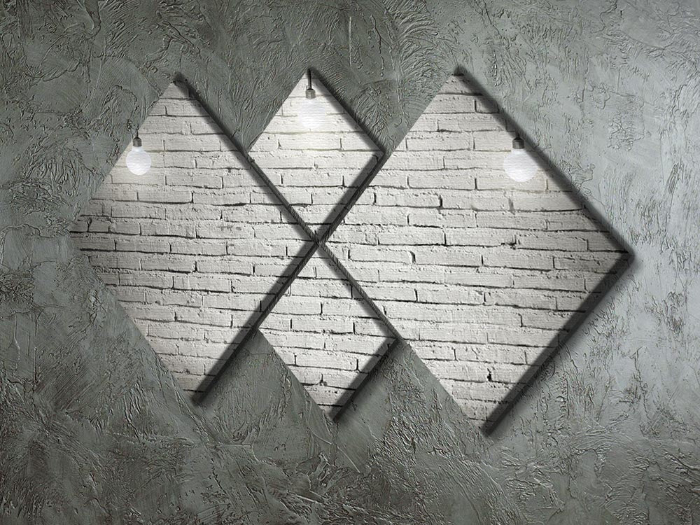 Industrial interior with wooden 4 Square Multi Panel Canvas