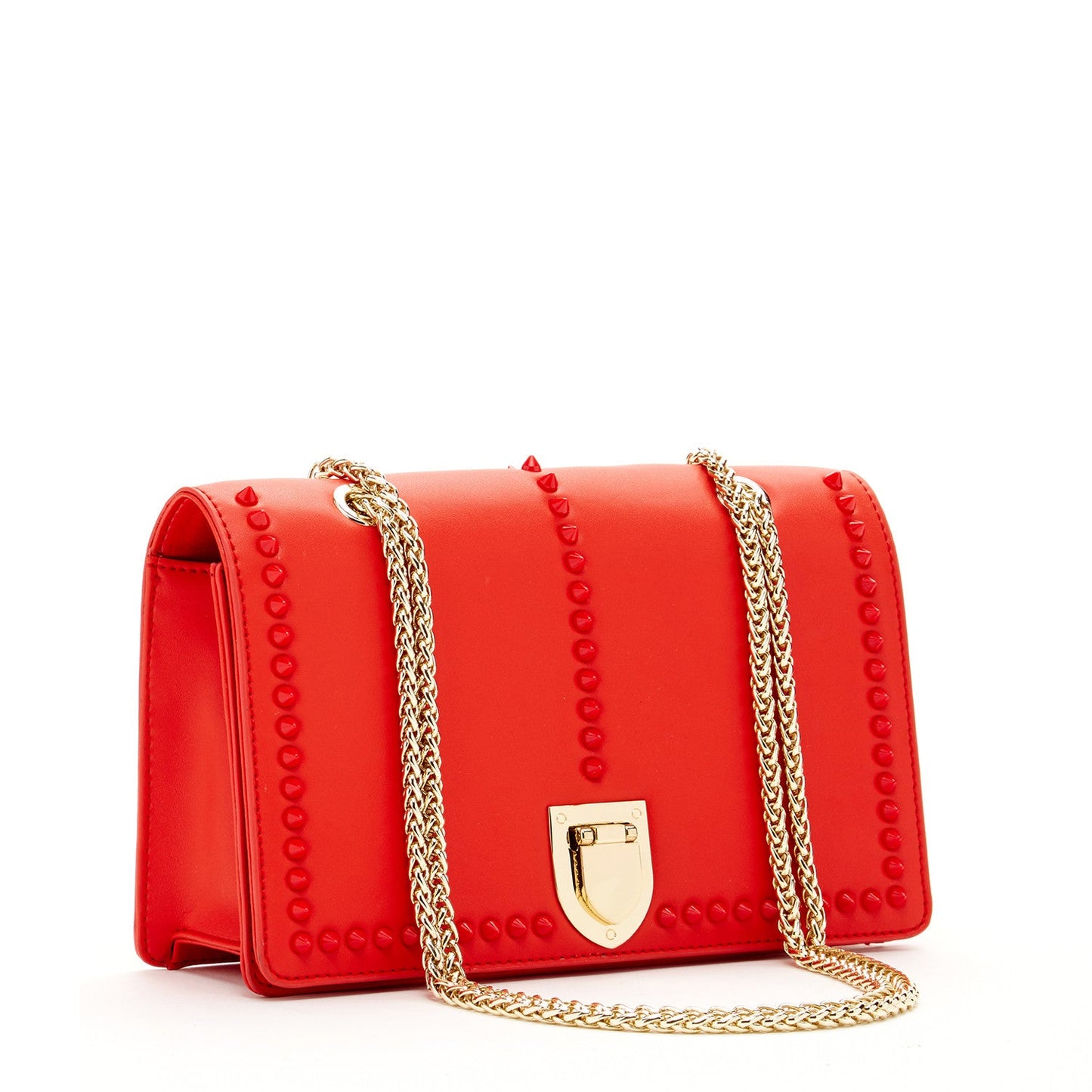 SUSU Leather Chain Shoulder Bag with Chain Strap, Medium Size