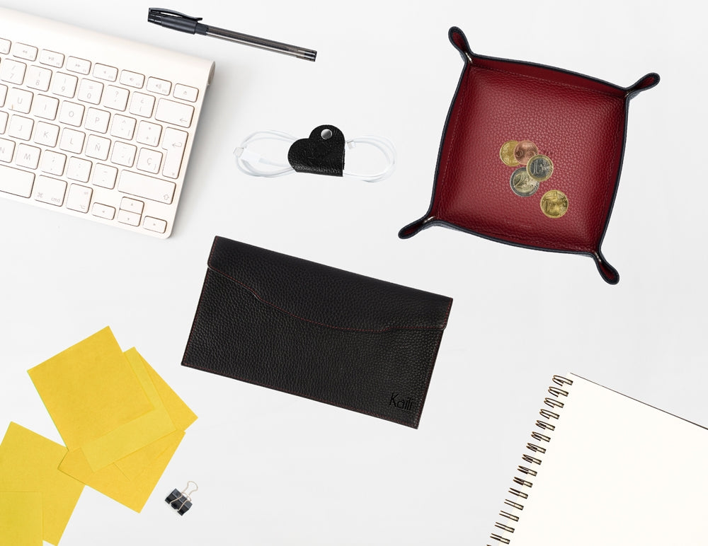 K0034AB | Busta Piatta in Vera Pelle pieno fiore, grana dollaro -