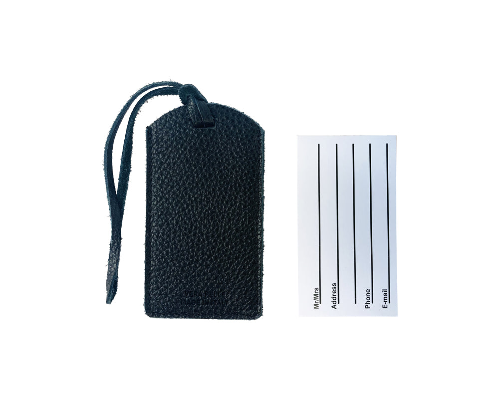 K0041AFB | Targhetta bagaglio Bicolore Made in Italy in Vera Pelle