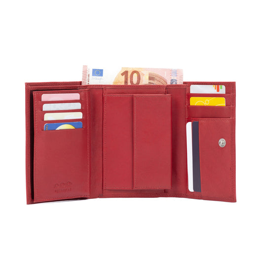 K10233VB | Portafogli Donna in Vera Pelle pieno fiore, con leggera