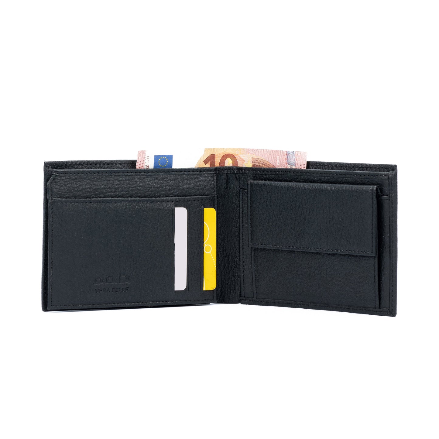 K10304AB | Portafogli Uomo in Vera Pelle pieno fiore, grana dollaro.