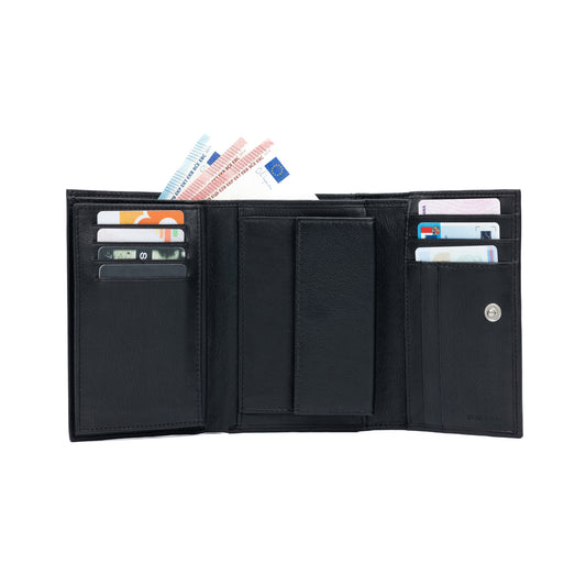 K11433AB | Portafogli Donna in Vera Pelle pieno fiore, con leggera