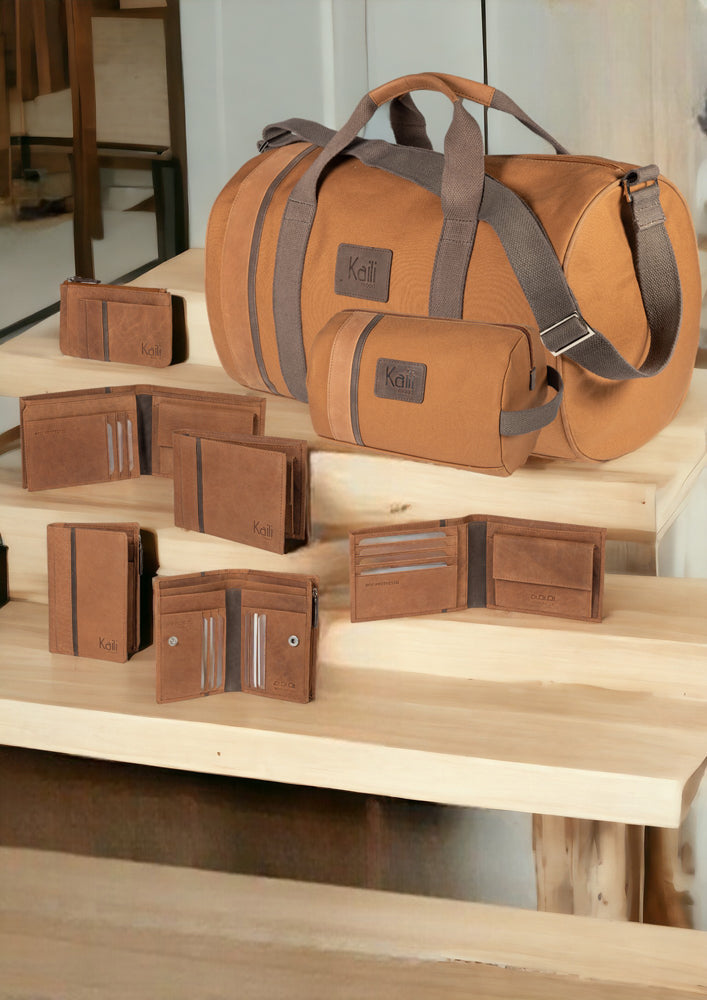 K2005UB | Beauty Case in Canvas 100% Cotone/Vera Pelle pieno fiore,