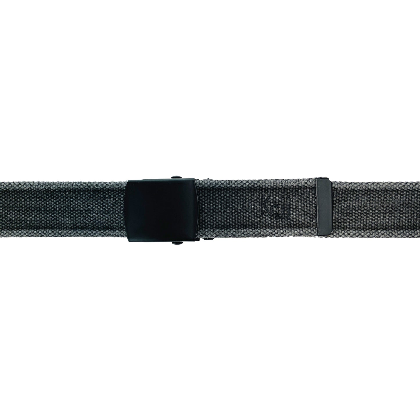 K4010KB | Cintura Nastro Canvas Stone Washed Col. Antracite con Fibbia