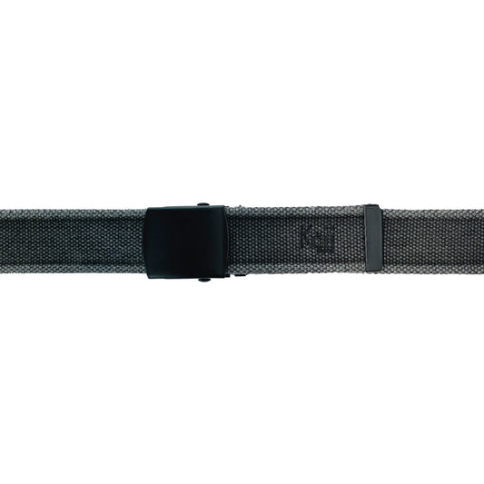 K4010KB | Cintura Nastro Canvas Stone Washed Col. Antracite con Fibbia