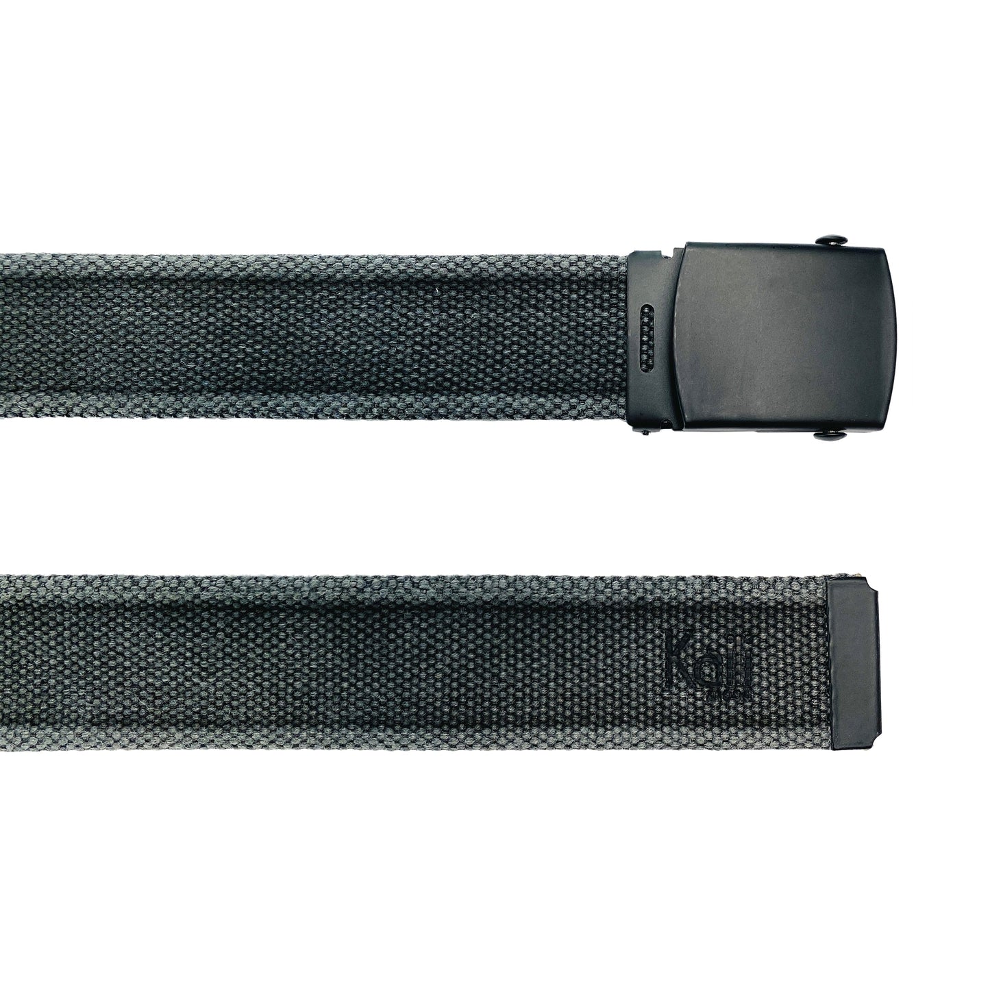 K4010KB | Cintura Nastro Canvas Stone Washed Col. Antracite con Fibbia