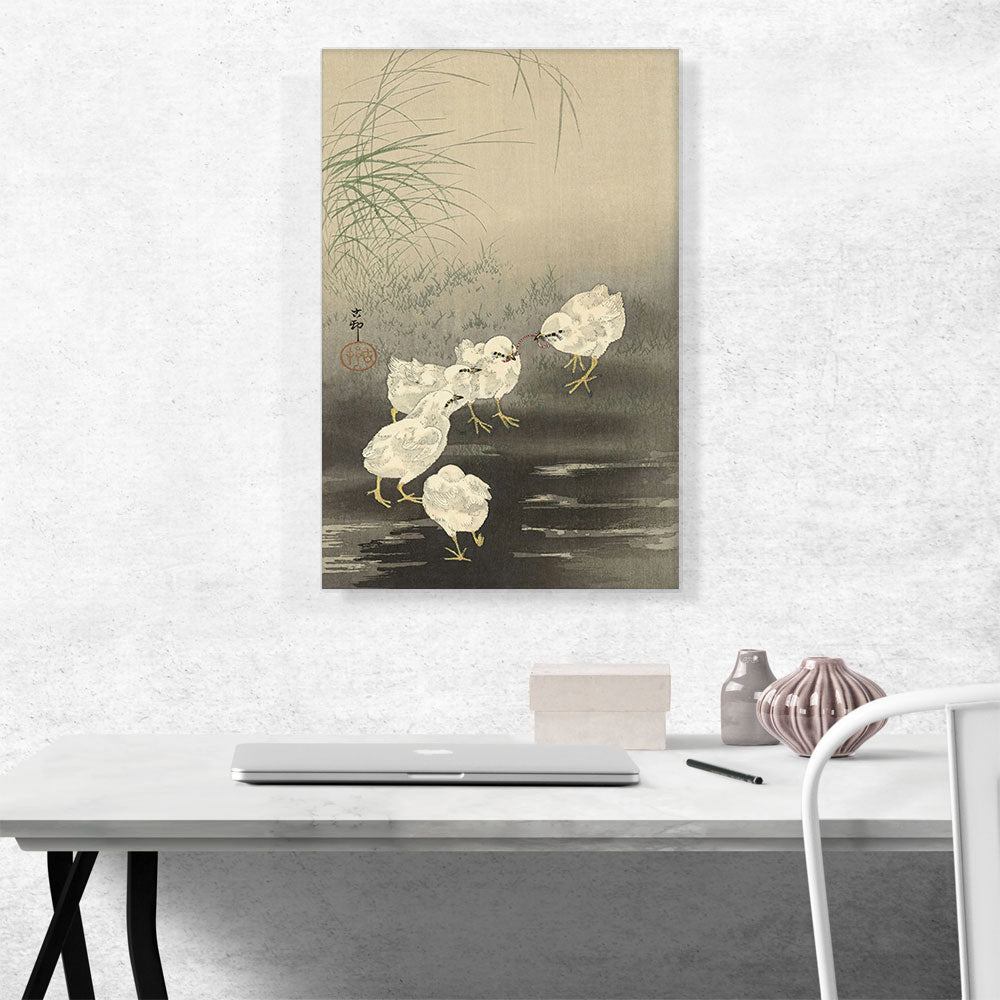 Baby Chicken and Worm