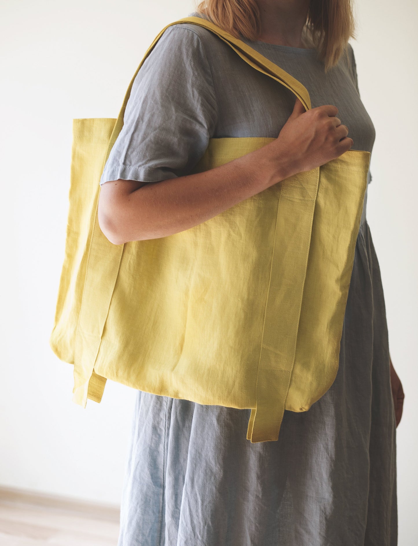 Natural Light linen canvas bag