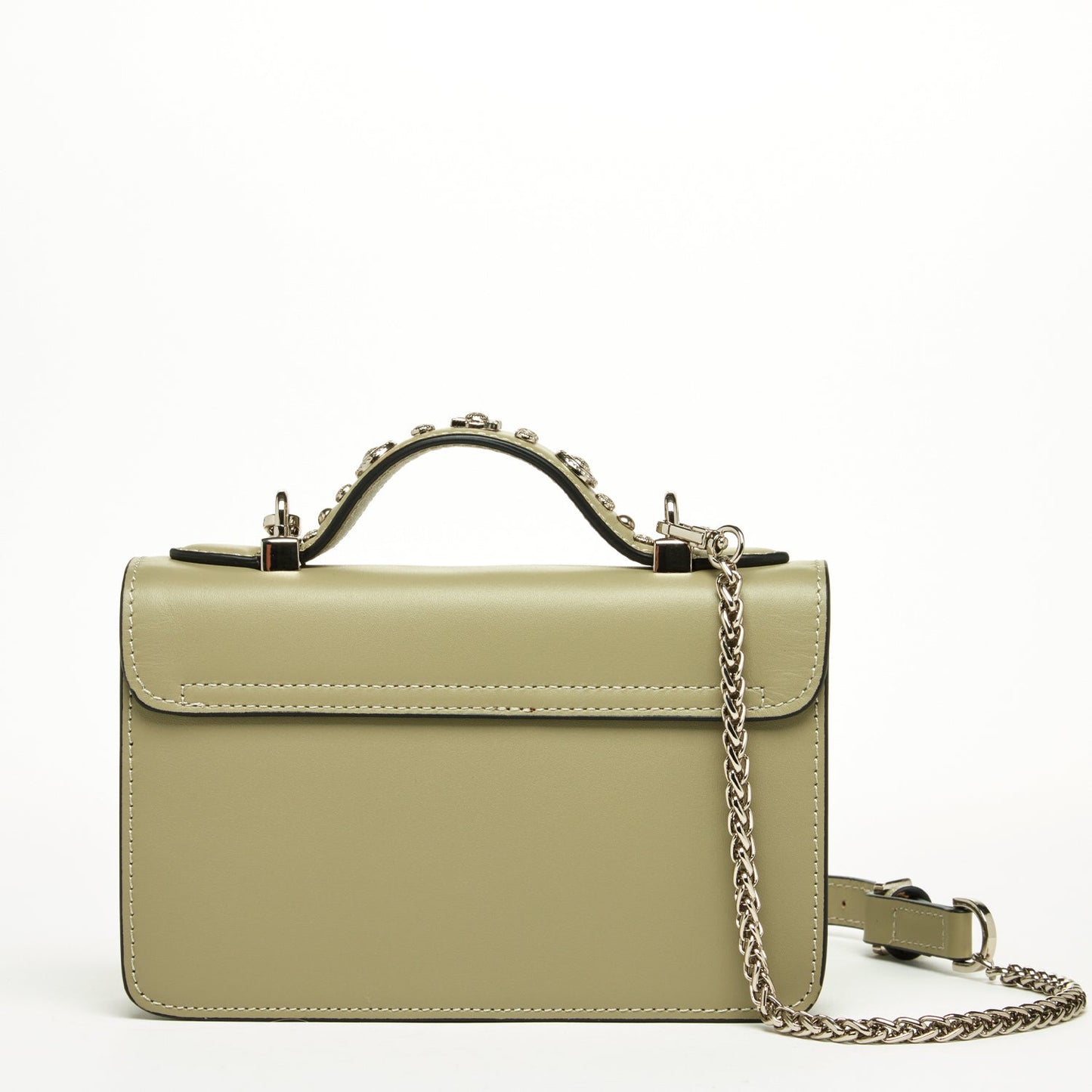 SUSU Small Leather Crossbody Bag Sage Green Purse Women's Handbag