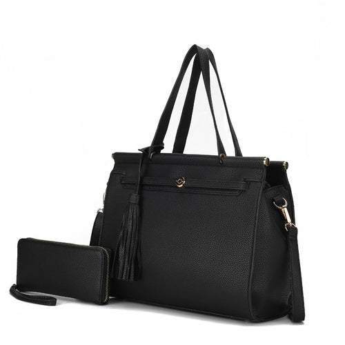 Shelby Satchel Handbag  with Wallet Vegan Leather Women