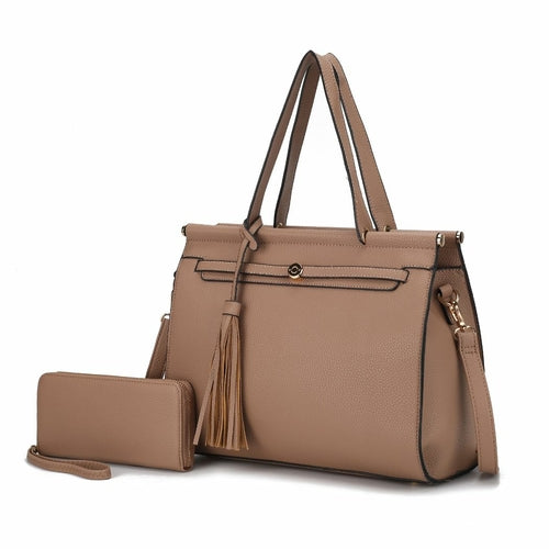 Shelby Satchel Handbag  with Wallet Vegan Leather Women