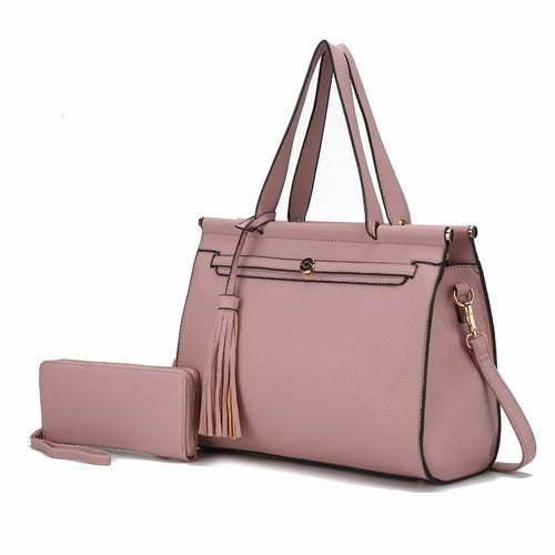 Shelby Satchel Handbag  with Wallet Vegan Leather Women