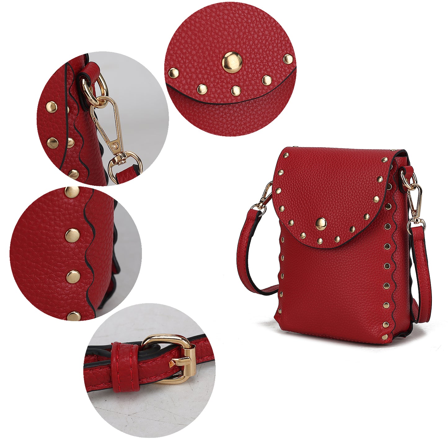 Filomena Vegan Leather Womens Crossbody