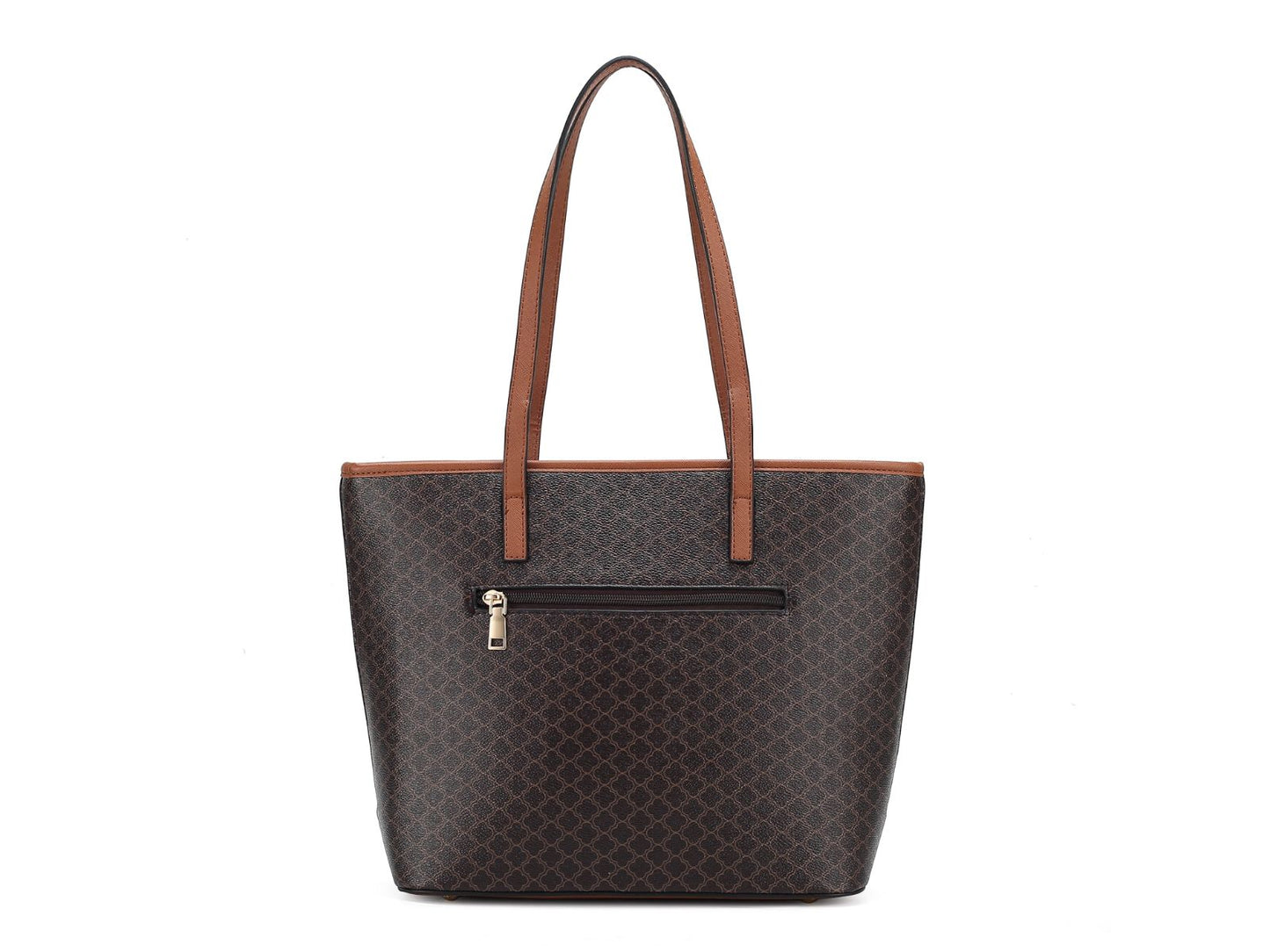 Arya Vegan Leather Women Tote Bag with Wristlet Pouch 2 pieces