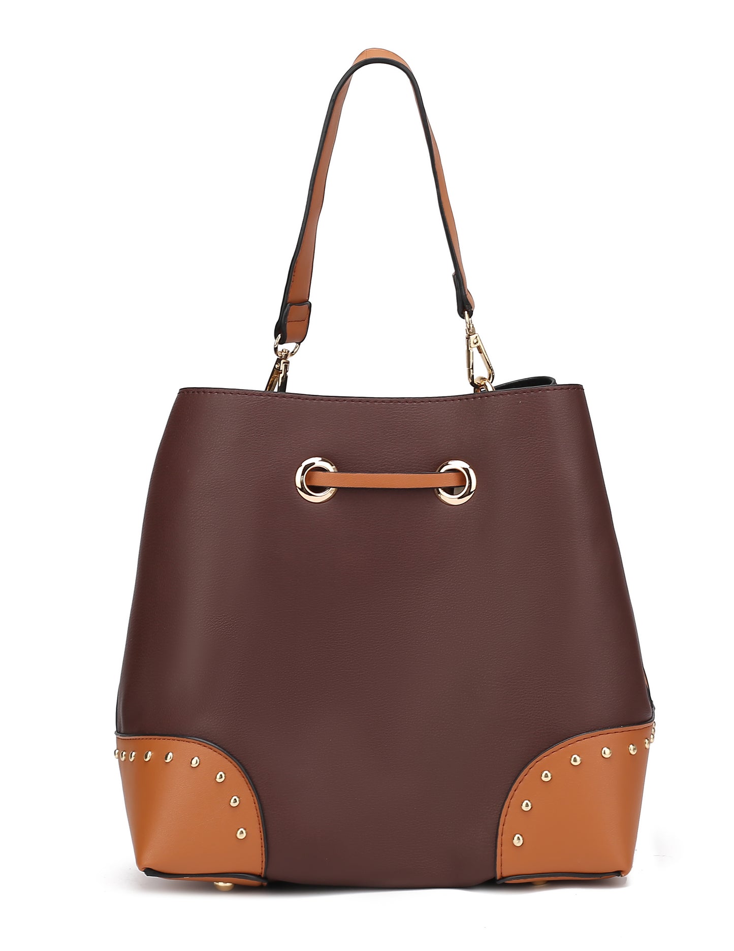Candice Color Block Bucket Bag with matching Wallet