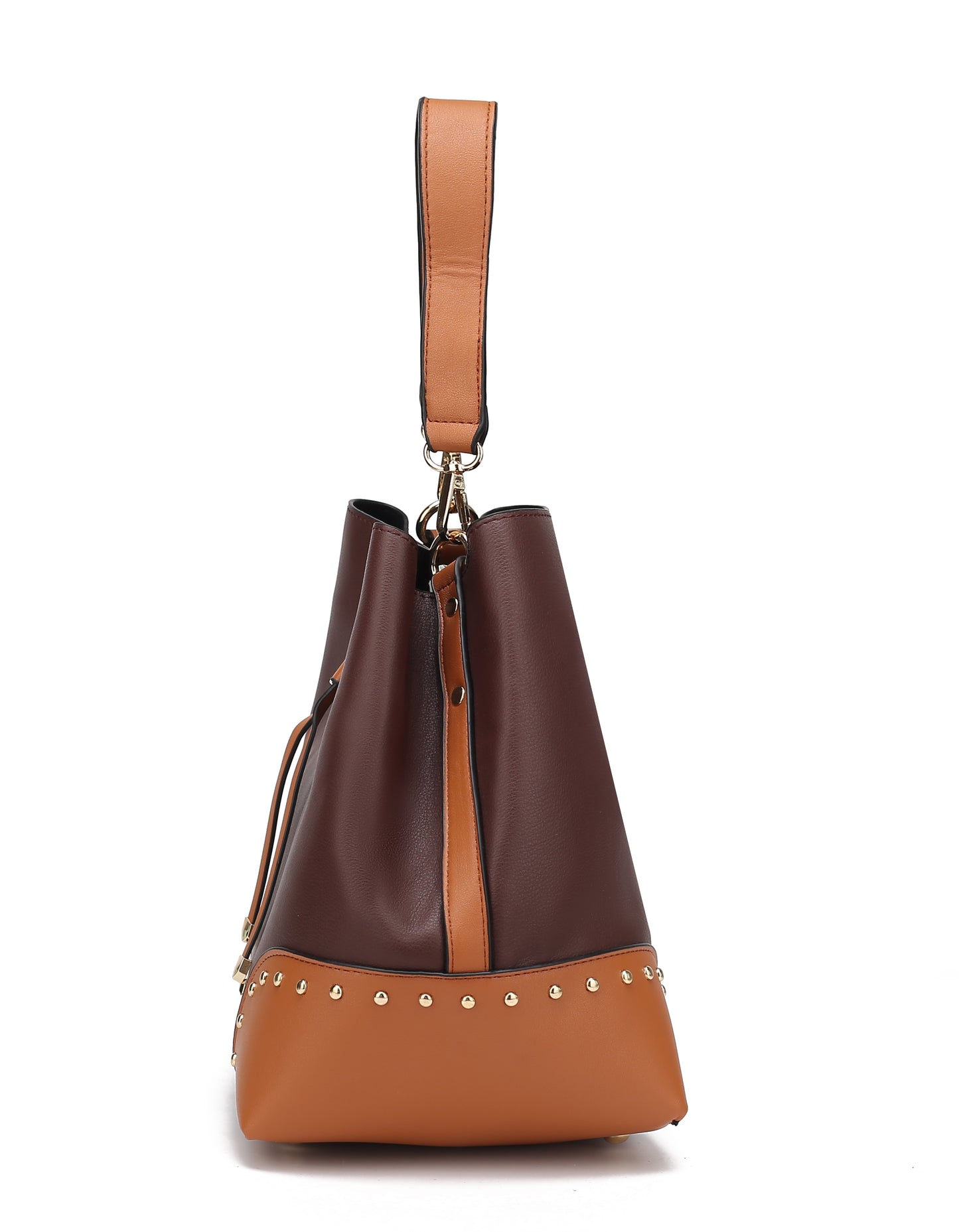 Candice Color Block Bucket Bag with matching Wallet