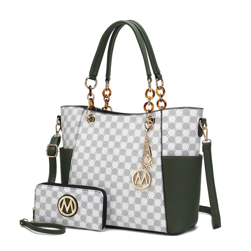 MKF Collection Merlina 2 PCS Women Tote Handbag with Wallet by Mia K