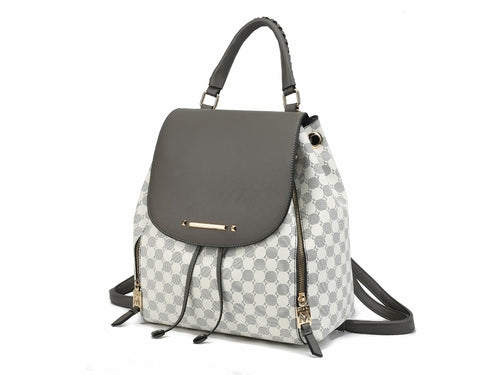 Kimberly Backpack Circular Print Tote Bag