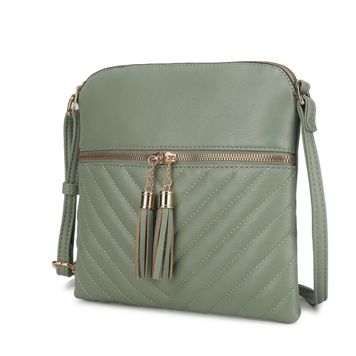 Winnie Quilted Vegan Leather Womens Crossbody