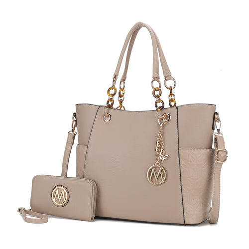 MKF Collection Merlina Embossed pockets Tote Bag with Wallet by Mia K