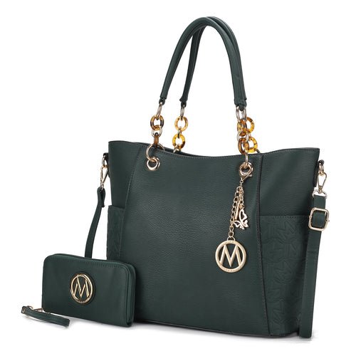 MKF Collection Merlina Embossed pockets Tote Bag with Wallet by Mia K