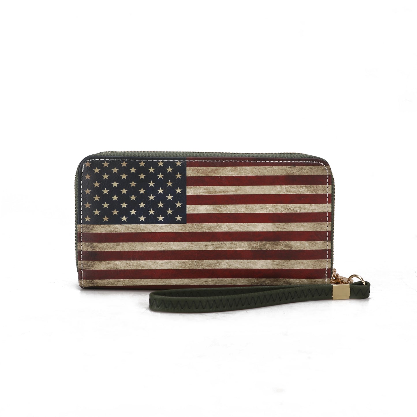 MKF Collection Uriel Vegan Leather Women FLAG Wristlet Wallet by Mia K