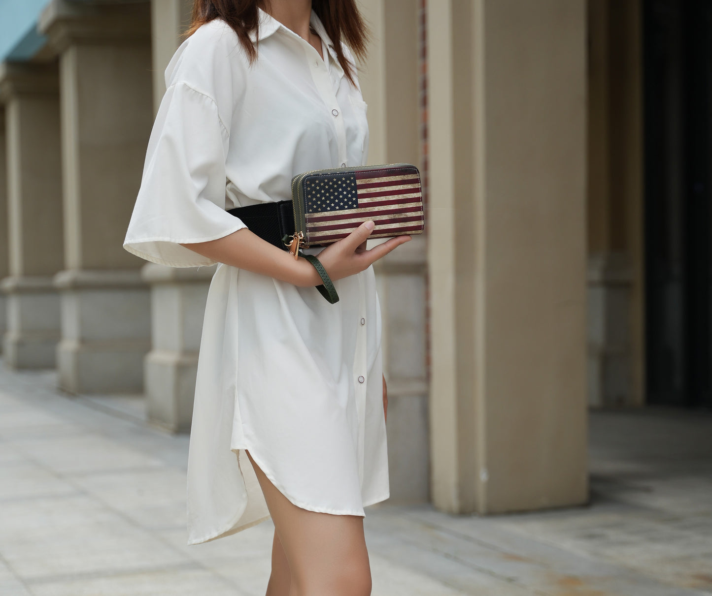 MKF Collection Uriel Vegan Leather Women FLAG Wristlet Wallet by Mia K