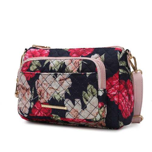 Rosalie Quilted Cotton Botanical Pattern Women Shoulder Bag