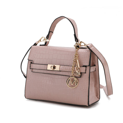 MKF Collection Naomi Vegan Crocodile Leather Satchel Bag by Mia K