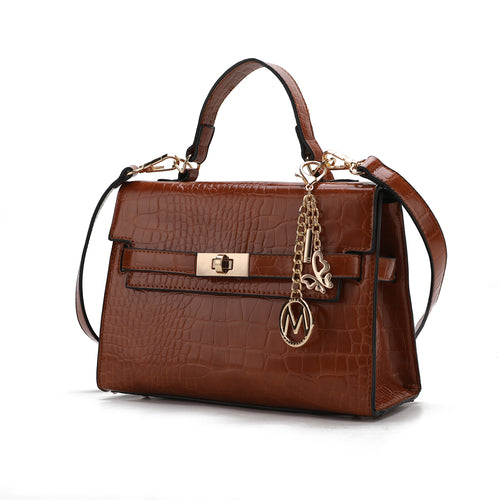 MKF Collection Naomi Vegan Crocodile Leather Satchel Bag by Mia K