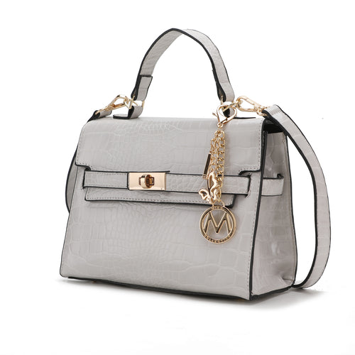 MKF Collection Naomi Vegan Crocodile Leather Satchel Bag by Mia K