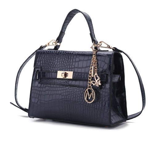 MKF Collection Naomi Vegan Crocodile Leather Satchel Bag by Mia K
