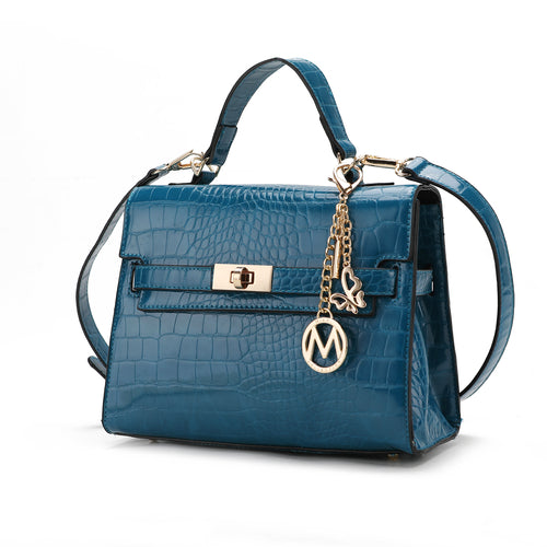 MKF Collection Naomi Vegan Crocodile Leather Satchel Bag by Mia K