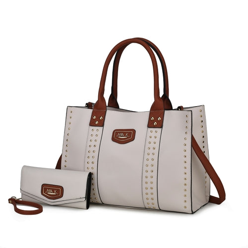 Davina Vegan Leather Women Tote Bag with wallet