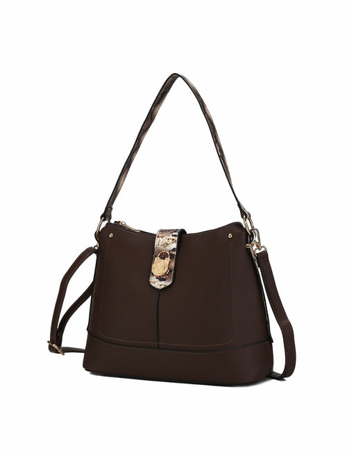 MKF Collection Ezra Snake embossed Shoulder Handbag by Mia K