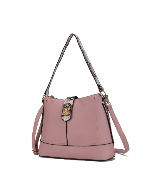 MKF Collection Ezra Snake embossed Shoulder Handbag by Mia K