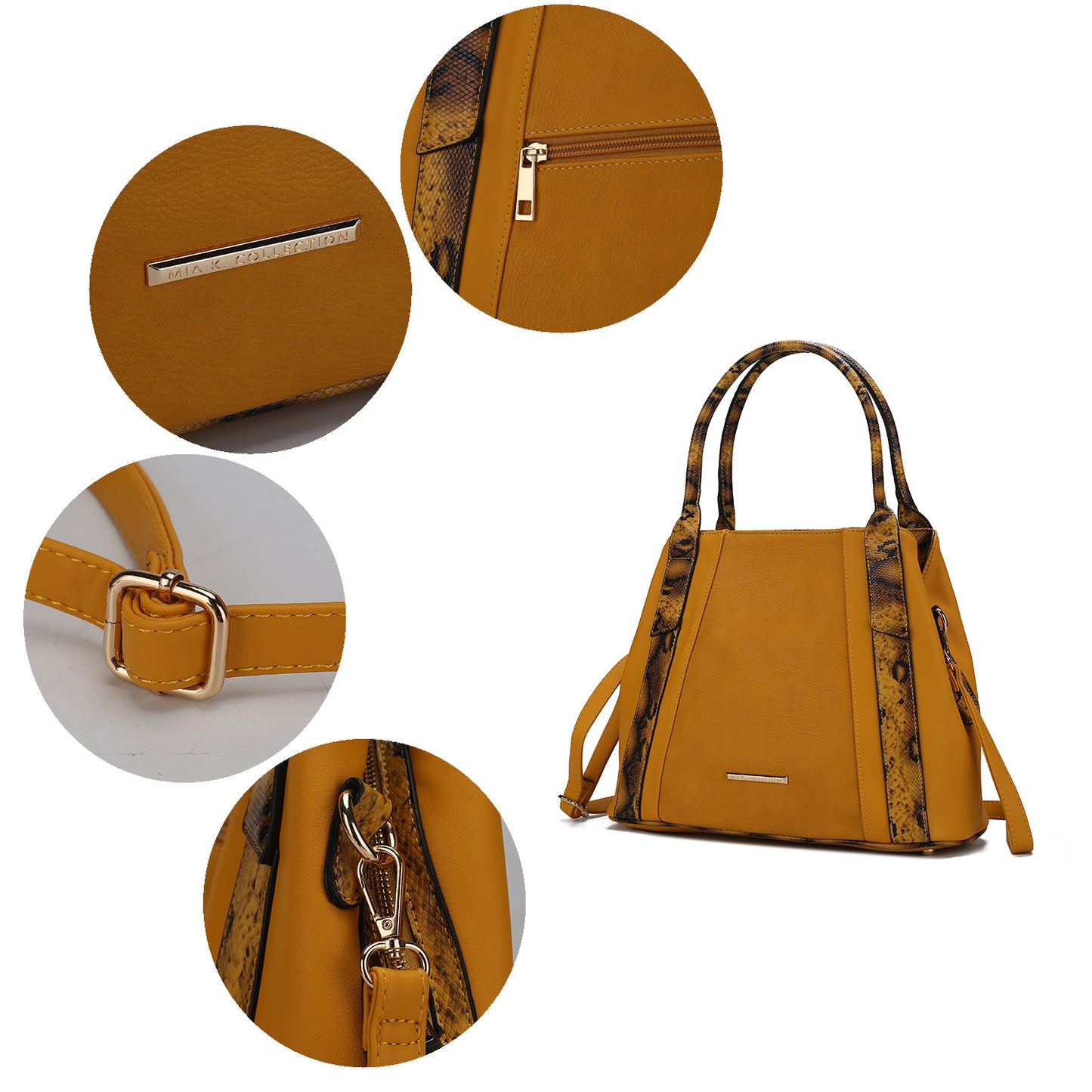 MKF Collection Kenna Snake embossed Tote Handbag by Mia K