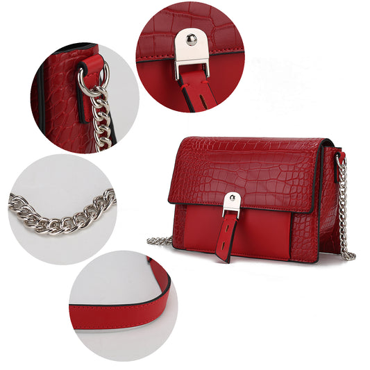 MKF Collection Hope Crocodile Embossed Shoulder Handbag by Mia K